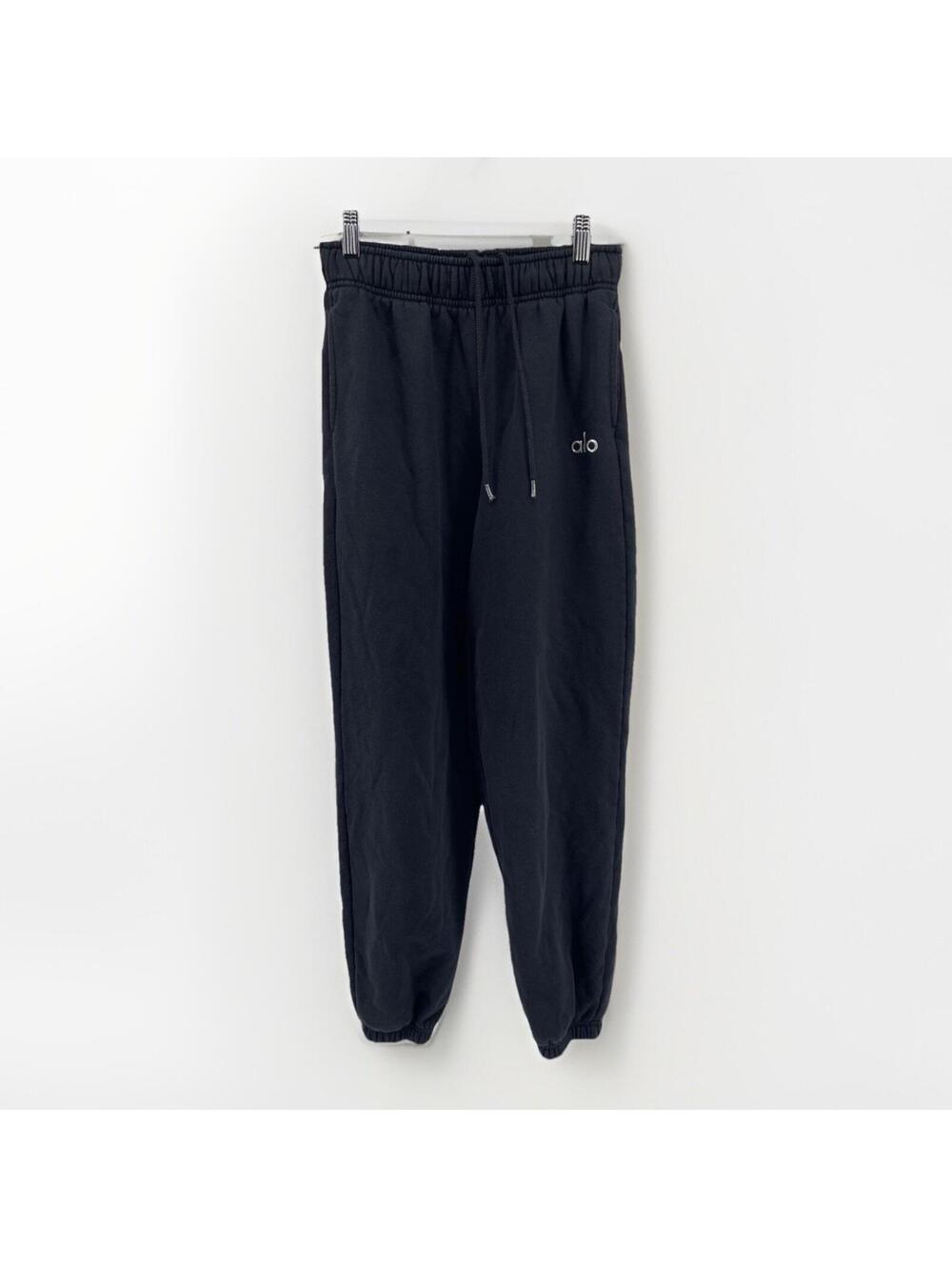 Alo Yoga Jogger Sweatpants Women S Black Drawstring Logo Athle